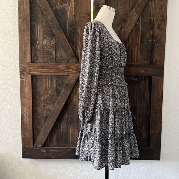 Nasty Gal Boho Skirt Long Sleeve Floral Print Ruffle Skater A Line Swing Mini - Picture 5 of 11